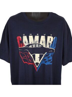 Chevrolet Camaro T Shirt Mens Size 2XL Blue American Muscle Car GM
